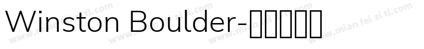 Winston Boulder字体转换